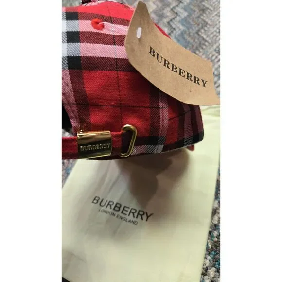 Burberry Red Nova Check Cap
